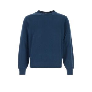 Canali Men Navy Blue Cotton Sweater